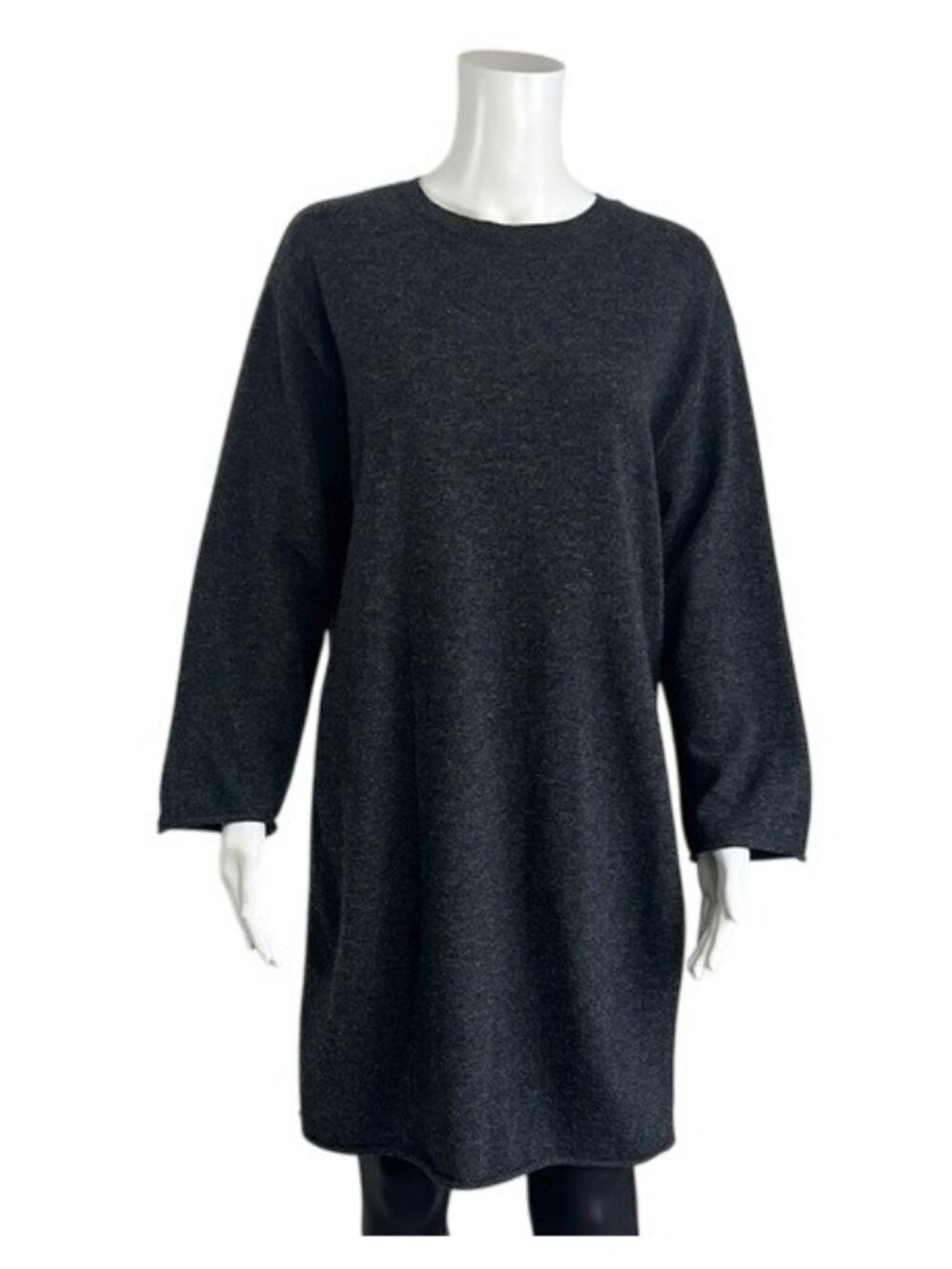 ACHRO Wool Blend Tunic with Side Slits - M